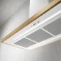 Preview: Elica BIO ISLAND WH/A/120x58 ROVERE - Inselhaube, Weiss/Eichenholz, Umluft/Abluft, 120 cm